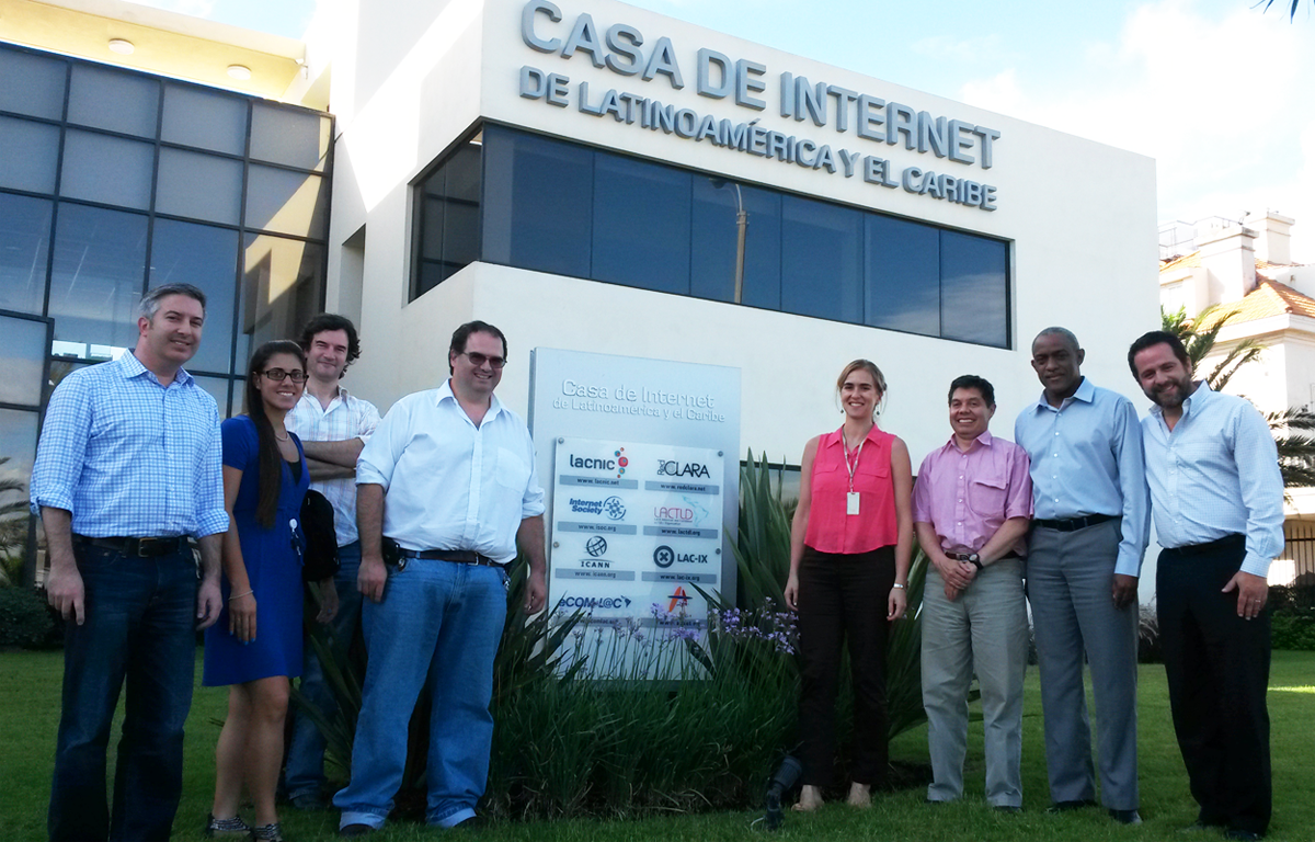 Casa de Internet in Montevideo, Uruguay with representatives from regional organizations that deal with security, stability and resiliency of the DNS - LACNIC, LACTLD, .CO Internet and the Internet Society